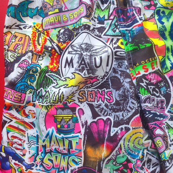 Maui and sons boy's swimming pants size M 10/12 - Picture 5 of 7